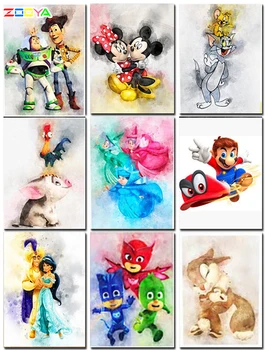 

ZOOYA Diamond Painting Animal Cartoon Mouse Cat Full Square Diamond Embroidery Cross Stitch Full Round Diamond Mosaic Toy Jq002