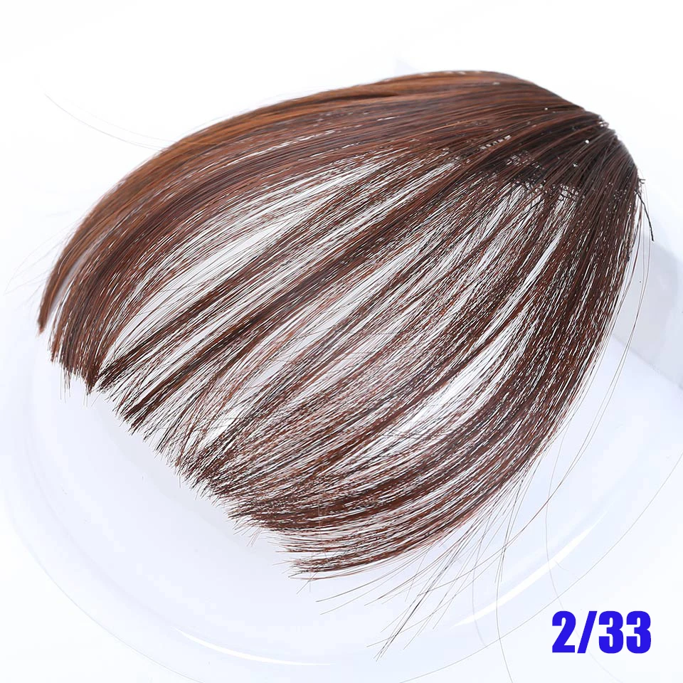 MEIFAN, короткие волосы, челка с двумя длинными боками, накладные волосы на заколках, термостойкие, синтетические, натуральные, накладные, бахрома - Цвет: MN42-2-33
