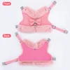 Bowknot Small Dog Cat Harness Leash Set Warm Soft Fur Harness Vest Breathable Puppy Pet Harness Lead For Small Dog Yorkshire Pug 3