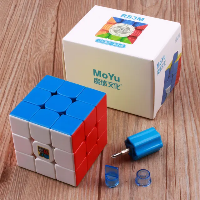 Moyu RS3M 2020 Magnetic RS3M 3*3 Magic Puzzles Speed Cube Magnets Cube 3x3 Stickerless Toys For Children rs3m 2