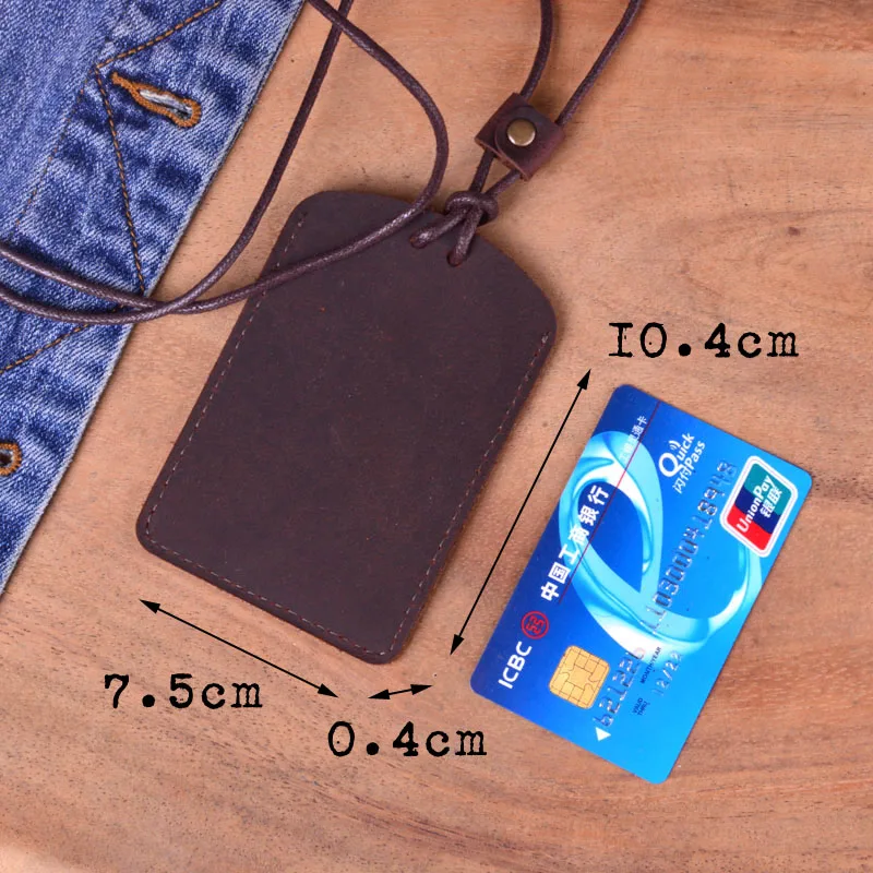 AETOO Handmade leather CARD wallet original cowhide card sets retro simple lanyard bus card bank card access