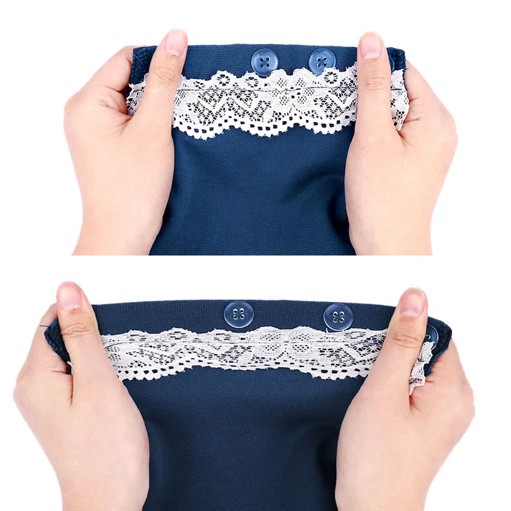 Maternity Pregnancy Waistband Belt Soft Adjustable Elastic Pants Lengthening Waist Extenders Button Mother Loose Pants Belt