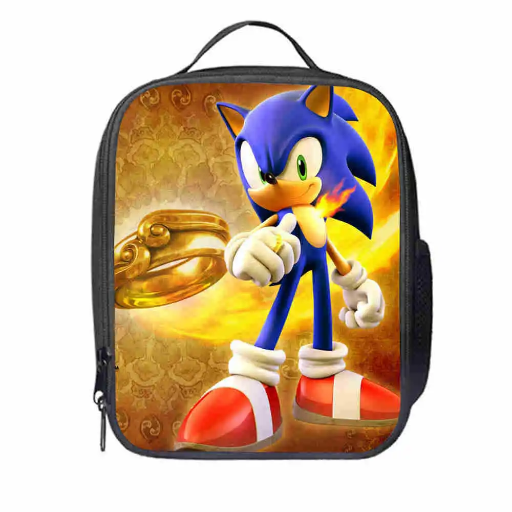 photo color Марио Bros Sonic Boom Hedgehogs сумка-холодильник для девочек с героями мультфильмов портативные термо-пищевые сумки для пикника для школьников для мальчиков Ланч-бокс - Цвет: photo color