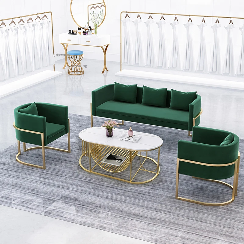Clothing Store Small Apartment Leisure Sofa Simple Modern Hotel Lobby Table Chair Nordic Fabric Living Room Home Furniture Sofas