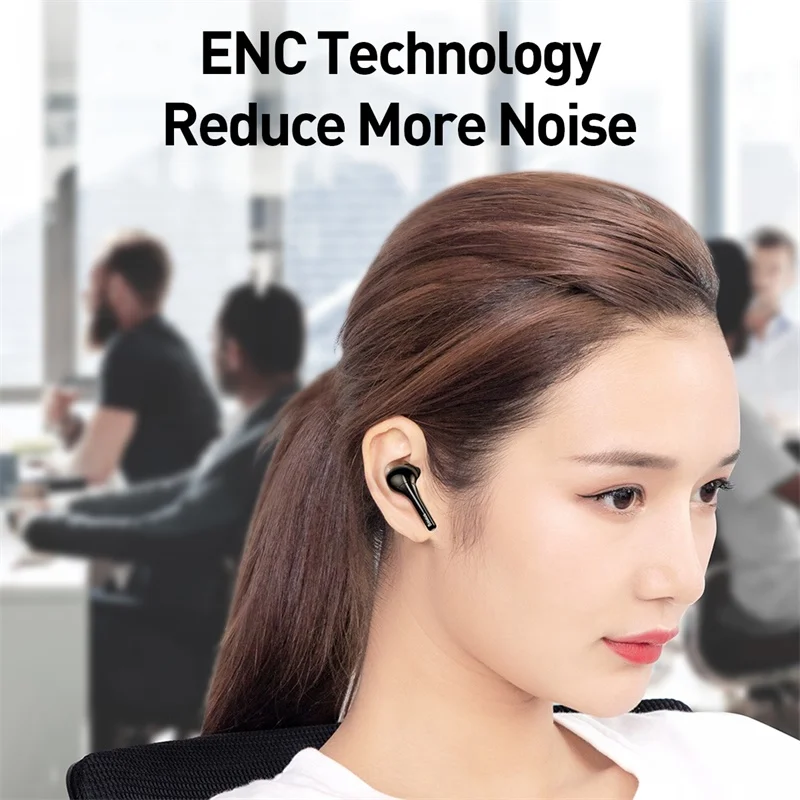 Baseus TWS W07 настоящие беспроводные наушники Bluetooth 5,0 наушники 3D стерео Поддержка басов двойной микрофон с Шумоподавлением беспроводные наушники