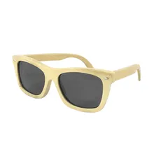 Best Price Dropshipping Import Lot Impressions Men's Polarized Uv400 Yellow Suqare Old Bamboo Frame Floating Sunglasses