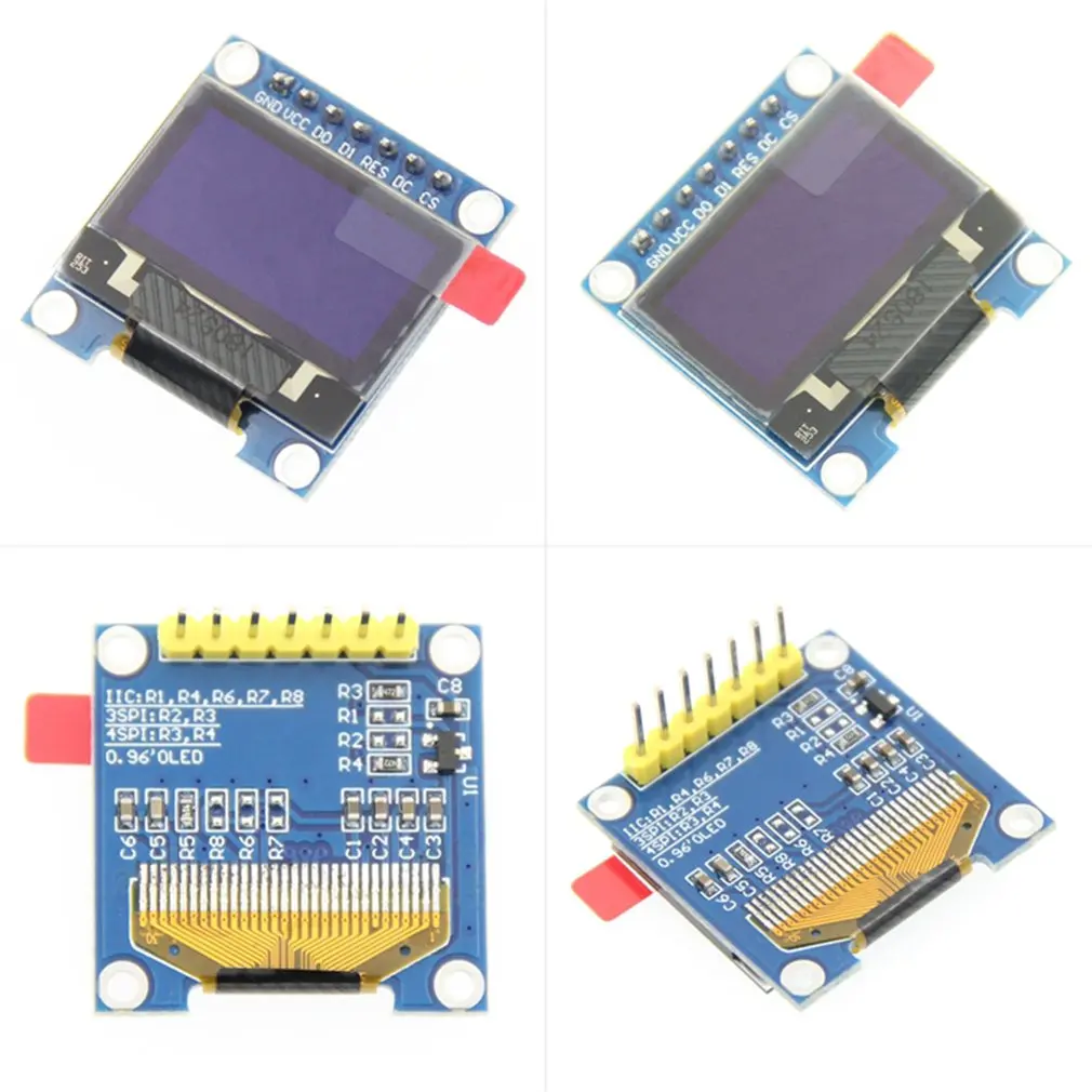 0,96 дюймов IIC Серийный белый/синий OLED дисплей модуль 128X64 IEC SSD1306 12864 плата с ЖК-экраном GND VCC SCL SDA 0,9" для Arduino