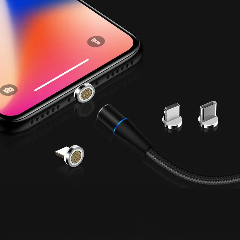 Магнитный USB кабель для Iphone TYPE-C Micro USB 3A Быстрая зарядка линии передачи данных для huawei/Xiaomi/samsung/Android/IOS