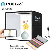 PULUZ 25cm/30cm Mini Photo Studio Lightbox Photography Light Box Lighting Studio Shooting Tent Box Kits&6 Background 12 Colors