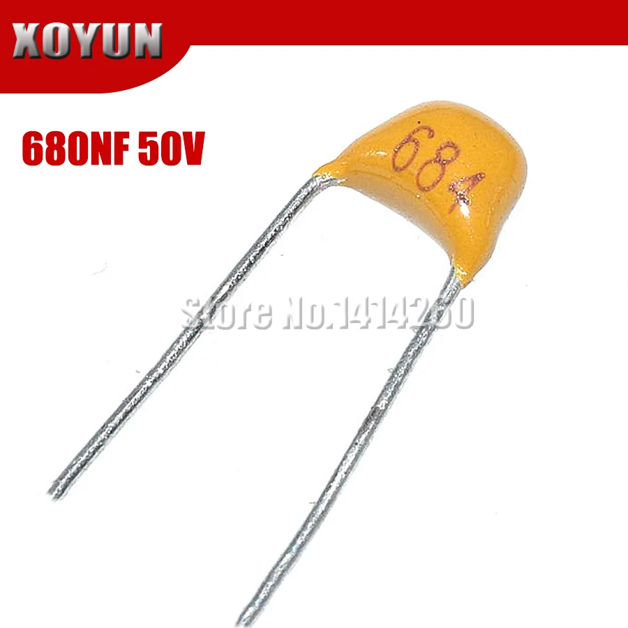 100 шт. 680NF 0 68 мкФ 20% 5 08 мм 684 50 в многослойный монолитный керамический конденсатор