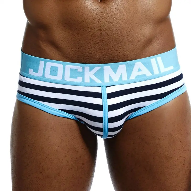 Трусы JOCKMAIL мужские в полоску Брендовое нижнее белье пикантные трусы слипы гей