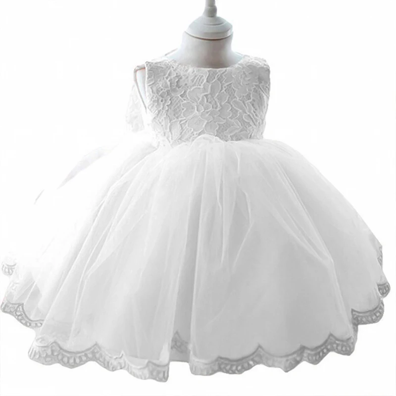 Цветок Винтаж платья для девочек детская одежда для вечеринок и церемоний свадебное платье принцессы для маленьких девочек для дня рождения с бантом, для крещения
