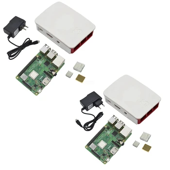 

4 in 1 for Raspberry Pi 3 Model B+(Plus) + Abs Case + 5V 2.5A Power Adapter for Raspberry Pi 3B+Heatsinks