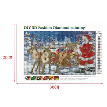 

4 Pack 5D DIY Diamond Painting Kits Christmas Santa Claus Drill Rhinestone Embroidery Cross Stitch Home Decor Q6PE