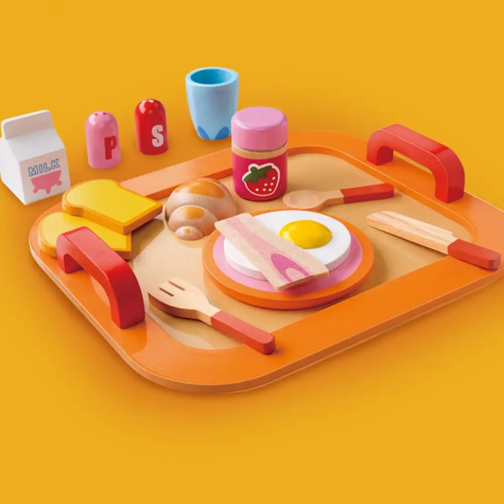Kuulee Kids Wooden Cute Kitchen Pretend Play Simulation Bread Toy