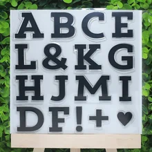 Большой размер Английский алфавит от A до Z символ стежка tansparent прозрачные штампы для Scrapbooking/карты делая набор изделия для декорации