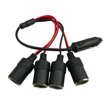 

Car Cigarette Lighter Extension 12 V 24 V Power Charger Adapter 1 to 4 Way Road Distributor Female Socket Plug Connector Adapter