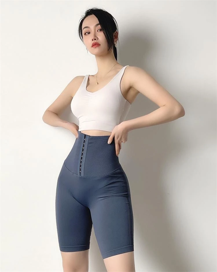 CHRLEISURE Push Up Peach Fitness Pants Shaping Hip Yoga Shorts Corset High Waist Tight Fitting Quick-Drying Five Point Shorts nike pro shorts