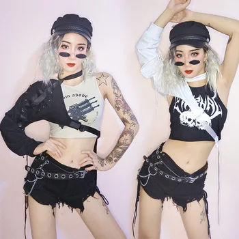 

Jazz Costumes Women DJ Bar Ds Pole Dance Clothing Female Nightclub Singer Hip Hop Dancing Outfit Stage Performance Wear DN4670