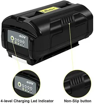 

Powerful 40V Battery 6Ah 240Wh Compatible with Ryobi 40V Tools OP4015 OP4026 OP40201 OP40261 OP4030 OP40301 OP4040 OP40401