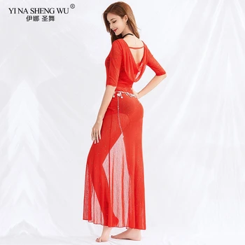 

Newest Belly Dance Costume Practice Clothing Split Dress Belly Dancing Dresses for Woman Belly Dance Performance Wear 3 colours