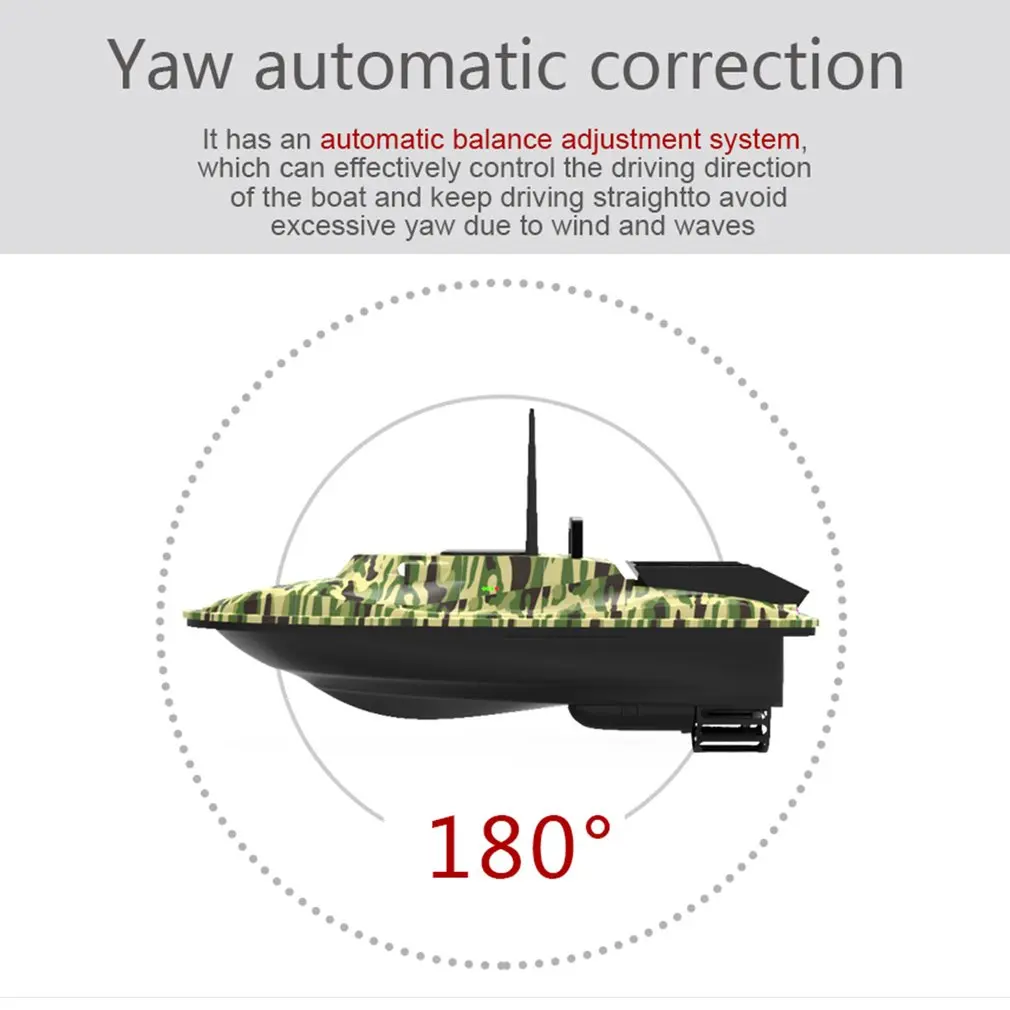 Flytec V007 RC Boats Fishing Nesting Fixed Speed Cruise Yaw Correction Ship Strong Wind Resistance LED Searchlight Outdoor Toys