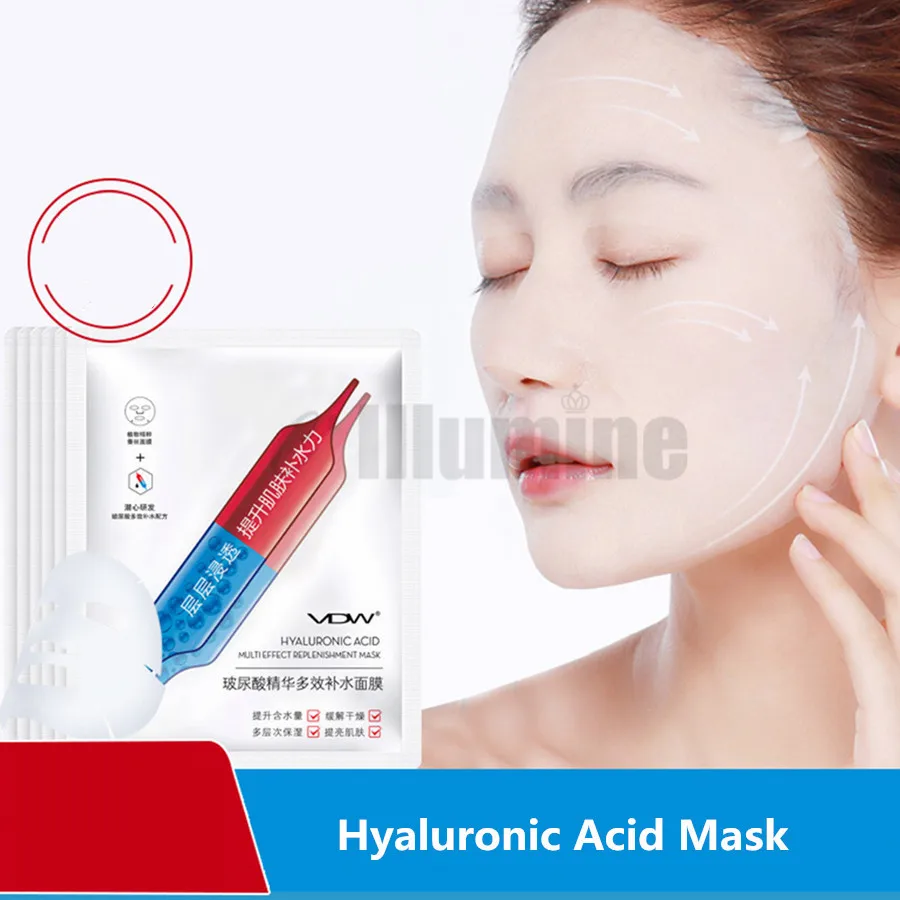 

Hyaluronic Acid Mask Sheet Anti Aging Wrinkles Firming Moisturizes Contracts Pores Cleanser Men Women