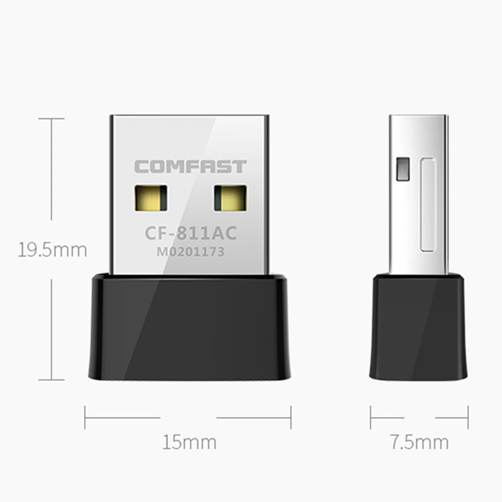 1 шт. двухдиапазонный USB Wifi адаптер 650 Мбит/с Wifi адаптер 5 ГГц антенна USB Ethernet PC Wi-Fi адаптер LAN Wifi ключ AC Wifi приемник