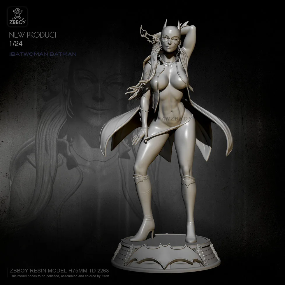 

1/24 Resin Figures Kits Batwoman Model Self-assembled TD-2263