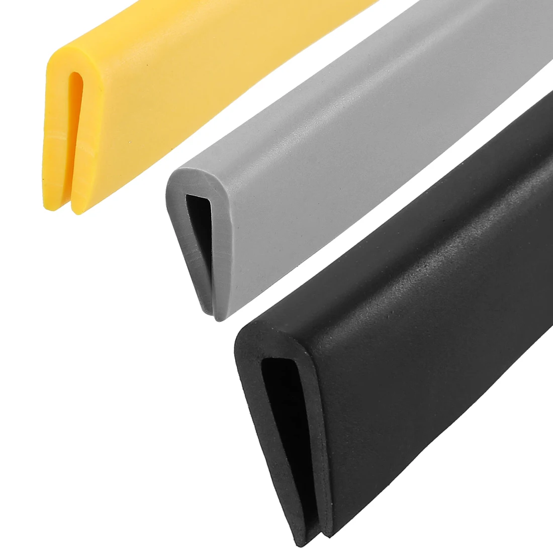 uxcell Edge Trim U Seal Yellow PVC Plastic U Channel Edge Protector Fits 1/256-3/64 Edge 10 Feet Length 
