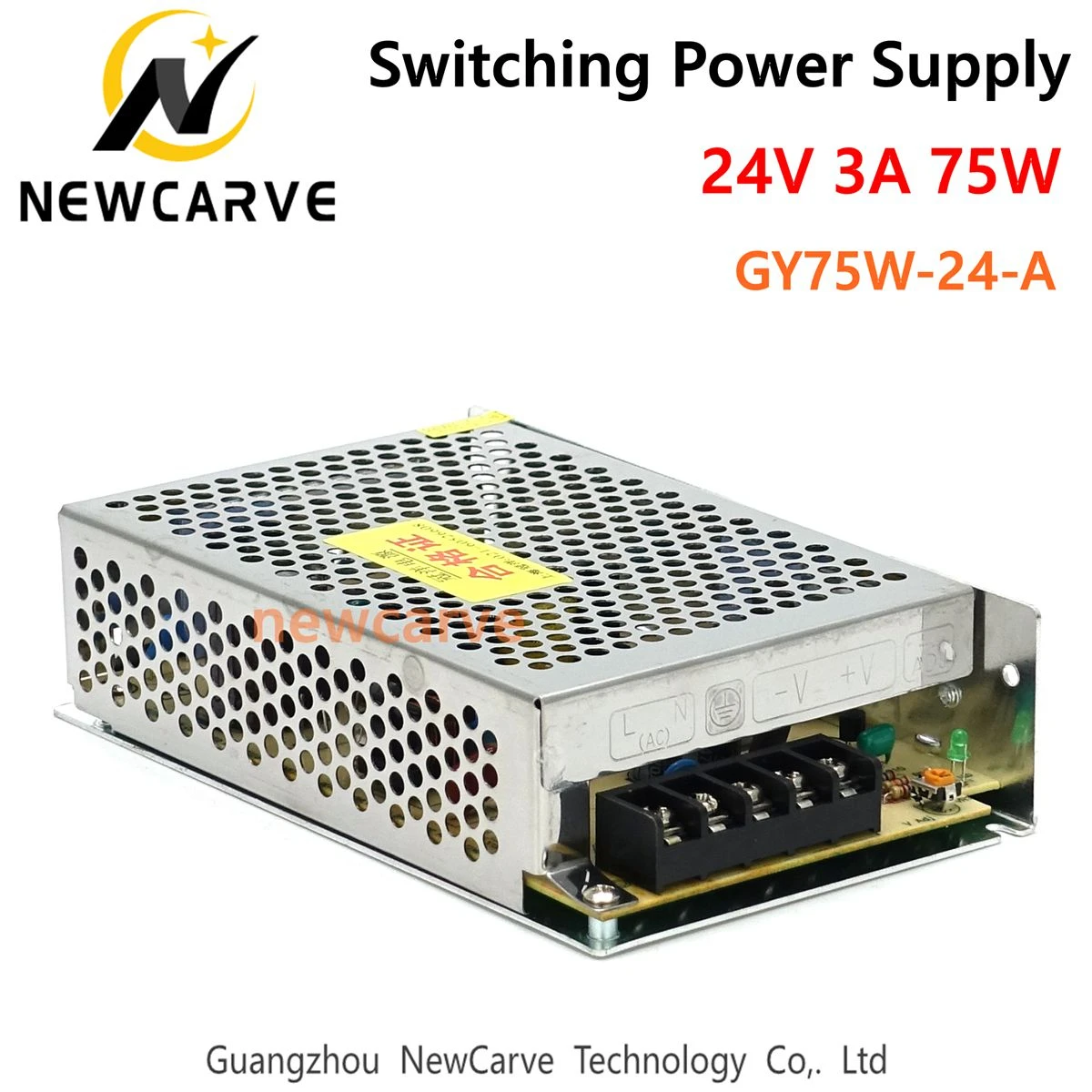 

Switching Power Supply 24V 75W 3A For CNC Laser Engraving Machine GY75-24-A NEWCARVE