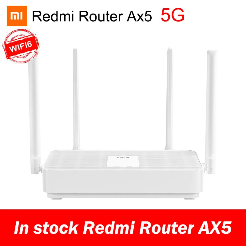 Original Xiaomi Redmi Router AX5 WiFi 6 1800 5 Core 256M Memory Mesh Home IoT 4