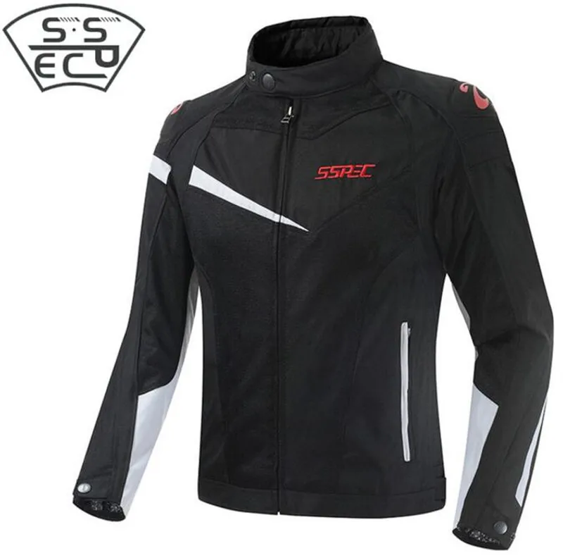 

SSPEC Motorcycle Jacket Men Windproof Moto Jacket Riding Racing Motorbike Clothing Protective Gear Moto Protection Body Armor