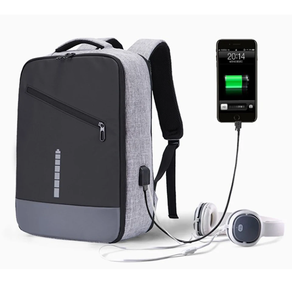 

Business Backpack Laptop 15.6 Inch Backpacks Notebook Waterproof Bag Men Male Fashion Boys Bagpack USB Charging Travel Smart Bag