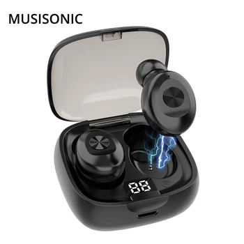 

Wireless Bluetooth 5.0 Digital Display Bluetooth Headset 5.0 Sports Mini Headset Wireless Headphone Intelligent Noise Reduction