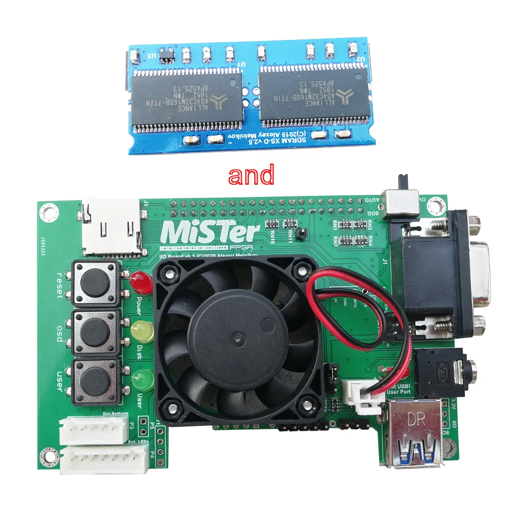 new version of full-size MiSTer game FPGA sdram io PCB hardware simulation game console is suitable for Atari GB FC SFC PCE