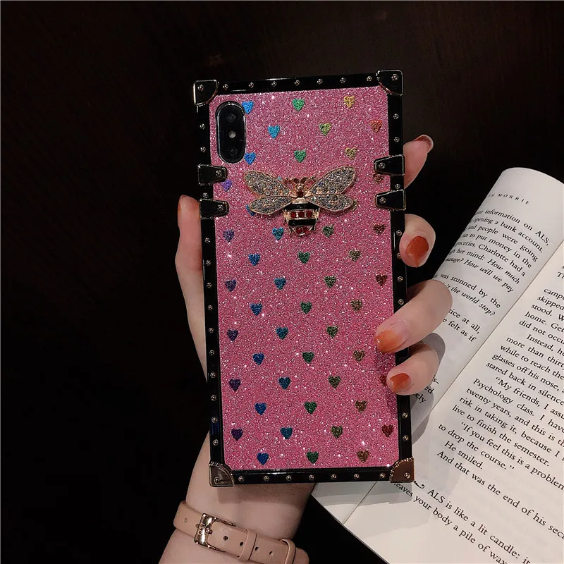 

Bling Glitter Square Cases For Xiaomi Redmi Note 7 Redmi 7 K20 Funda Case For Xiaomi Mi 9 Funda Telefon Kilifi Vintage Coque