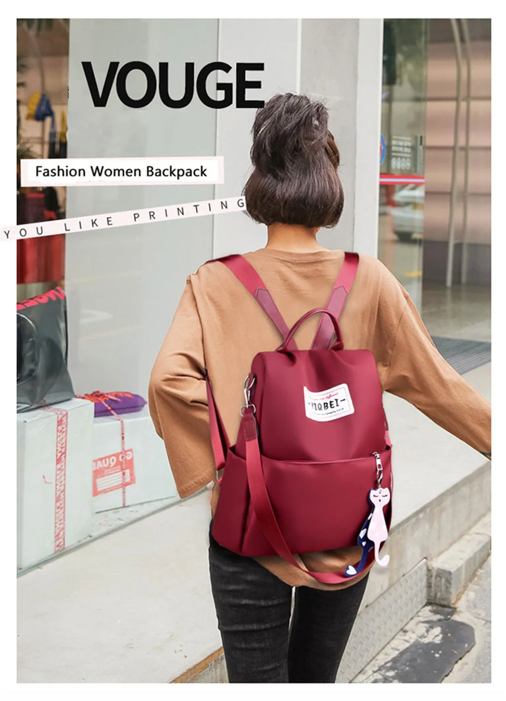 Женский рюкзак с защитой от краж для девочек Mochila Feminina, рюкзаки для путешествий, водонепроницаемые, Оксфорд, школьная сумка, Модный повседневный женский рюкзак