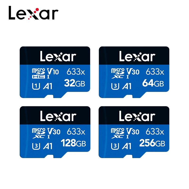  Lexar TF ޸ ī, 633x32GB 64GB 128GB 256GB SDHC A1 V10  ũ SD ī SDXC V30 U3 ÷ 丮 ī
