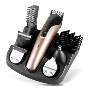 

Professional 6 in 1 Electric Hair Clippers Men Beard Trimmer Barber Grooming Kit