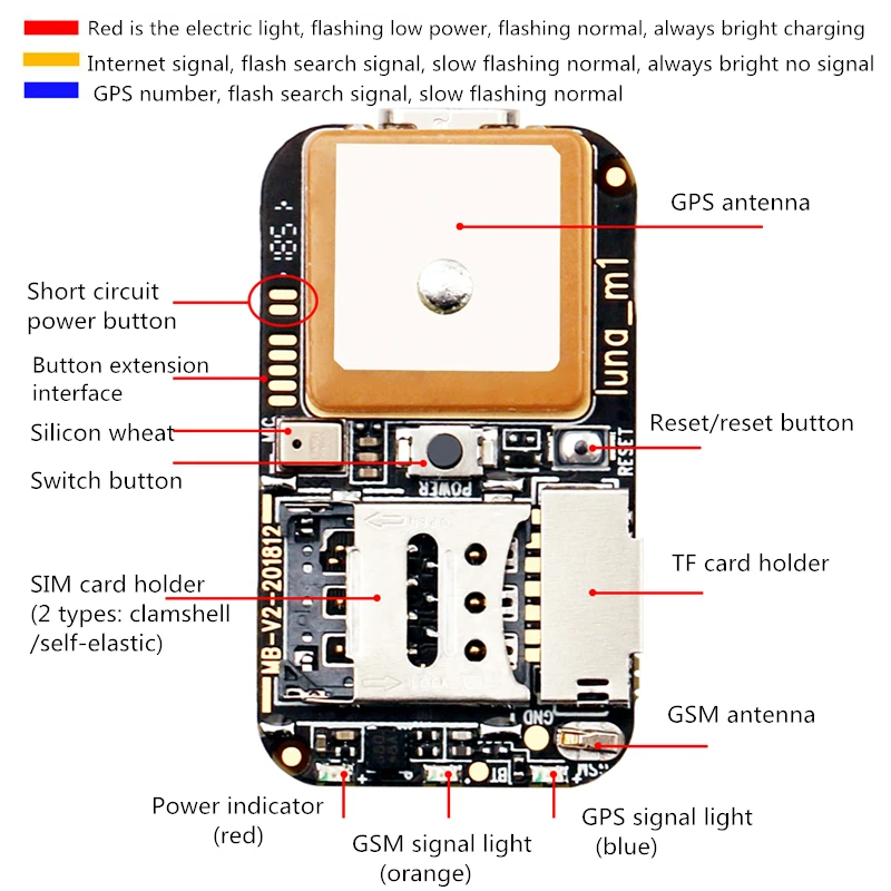  GPS Tracker GSM GPS Wifi Locator SOS Alarm APP Tracking TF Card Voice Recorder Dual System Fahrzeug