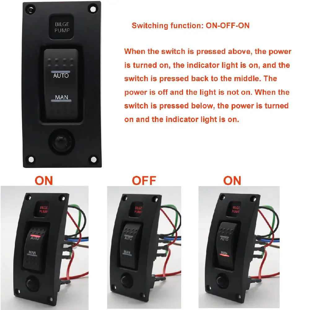 GloryStar 12 24V переключатель трюмного насоса сигнализация Водонепроницаемый Корабль