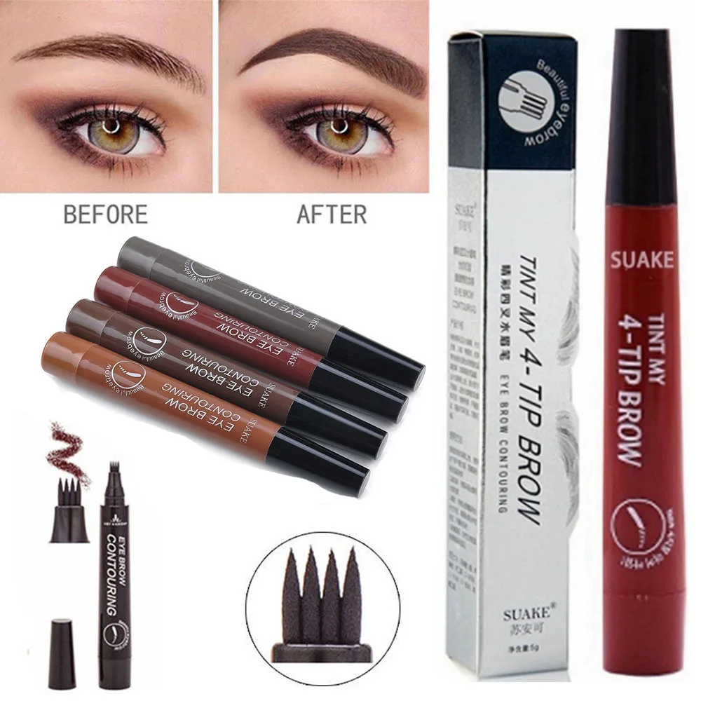 

Microblading Eyebrow Pen Waterproof Fork Tip Eyebrow Tattoo Pencil Long Lasting Professional Fine Sketch Liquid Eye Brow Pencil