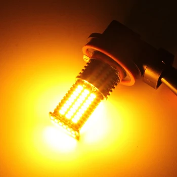 

2Pcs LED Fog Light Bulbs DRL 3200 Lumens Super Bright 84-SMD 12V 24V H8 H9 H11 LED Bulbs Replacement for Cars, Trucks, 3000K Gol