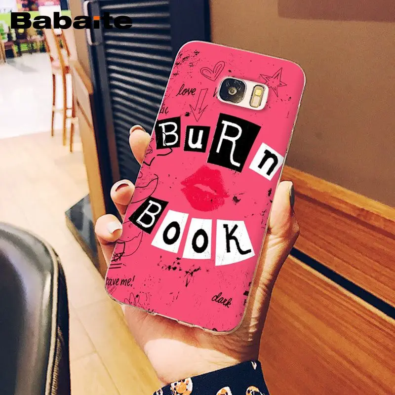 Babaite Burn Book Mean Girls Kiss Colorful Cute Phone Accessories Case for Samsung S9 S9 Plus S8 S8plus S7 S6 S5 Mobile Cases