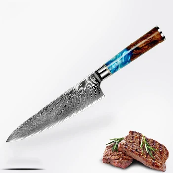 

Stainless Steel Kitchen Knife Home Sharp Kitchen Knife Meat Cleaver Slice Damascus Pattern Kitchen Knife