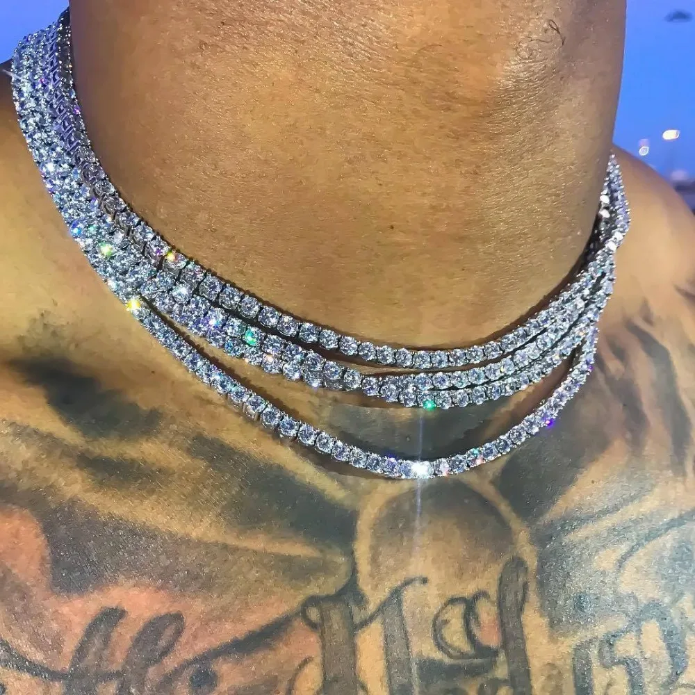 Мода Iced Out цепь ожерелье 18 &quot24&quot 28 &quotдюймов Цепь хип хоп панк украшения в стиле