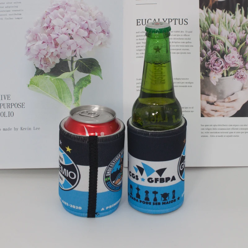 100pcs/lot Print Logo Isothermal Cooler For Picnic Beer Can Cover Custom Stubby Holders Insulated Bags Beer Can Cooler Neoprene