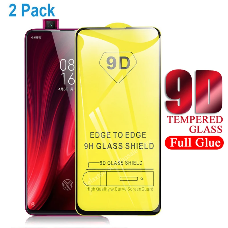

2Pcs/lot 9D Full Glue Cover Tempered Glass For Xiaomi Mi 9T Pro Redmi K20 Pro Screen Protector Film For Redmi K20 Pro 9D Glass