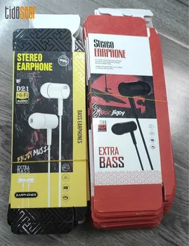 

300pcs 3.5mm Wired Earphone Stereo Music Earbuds Noise Isolating Sports Earphones Headset with Mic for iPhone Samsung MP3 PC